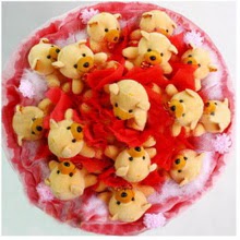  Ankara bilkent iek gnderme  15 li ay buketi Teddy Bear Bouquet